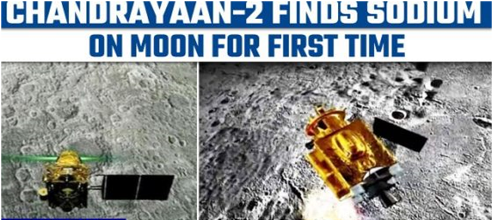 Chandrayaan-2 finds abundance of sodium on moon for first time (GS Paper 2, Science and Tech)