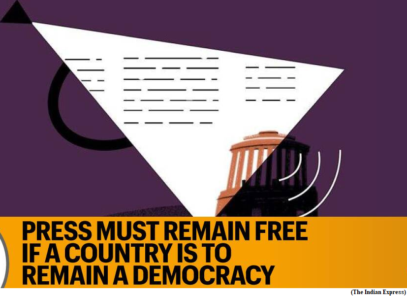 Press must remain free if a country is to remain a democracy (GS Paper 2, Governance)