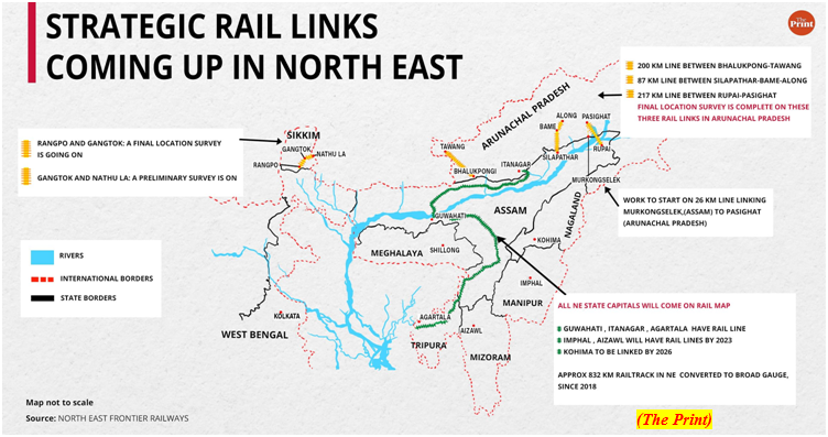 Indias NE strategic rail link to LAC with China gathers pace plans to connect 8 capitals too (GS Paper 3, Defence)