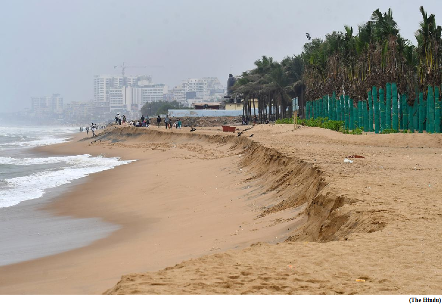Beaches in Visakhapatnam are now heading towards a disaster, say experts (GS Paper 3, Disaster Management)