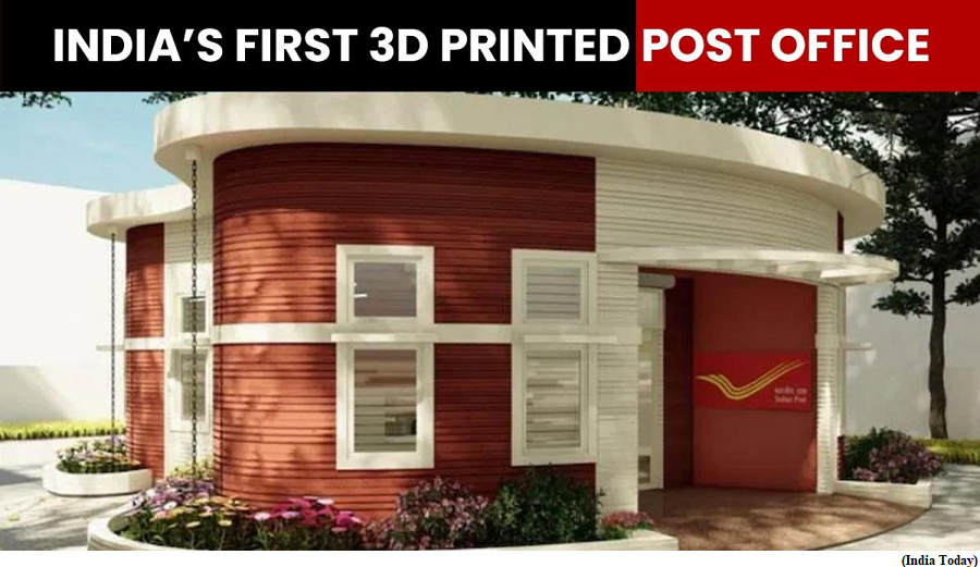India’s first ever 3D-printed post office in Bengaluru (GS Paper 2, Governance)