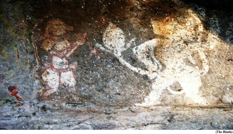 A fascinating fusion of rock art in A.P.’s Rudragiri (GS Paper 1, Culture)