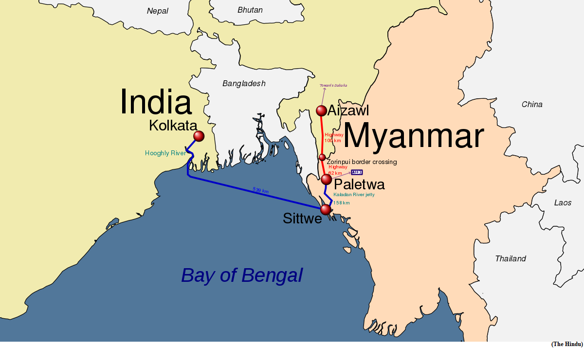 India Kaladan project in Myanmar in limbo as rebels control key town (GS Paper 2, International Relation)
