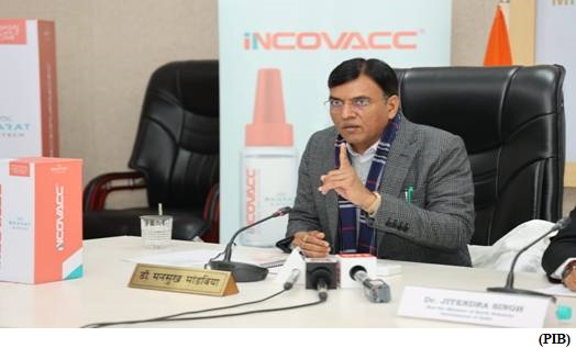 Union Health Minister Dr. Mansukh Mandaviya unveils world’s first intranasal COVID19 vaccine, iNNCOVACC  (GS Paper 2, Health)