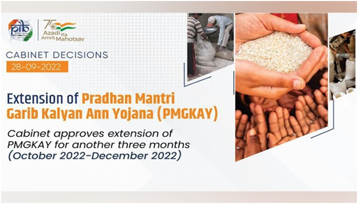 Centre extends Pradhan Mantri Garib Kalyan Ann Yojana (PMGKAY) (GS Paper 2, Governance)
